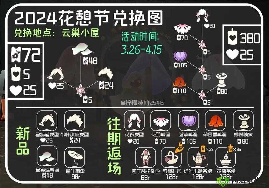 光遇花憩节兑换图2022分享,节日惊喜网打尽