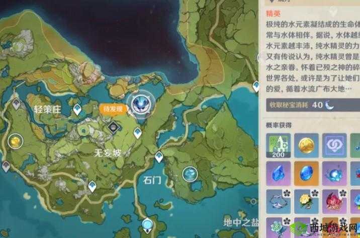 原神纯水精灵位置介绍,资源管理的高效指南